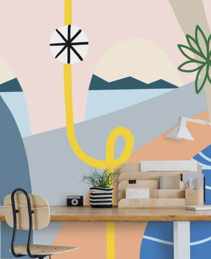 colourful abstract street wallpaper