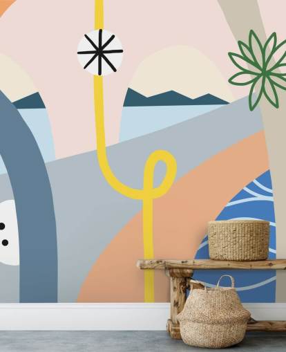 kleurrijk abstract straatbehang