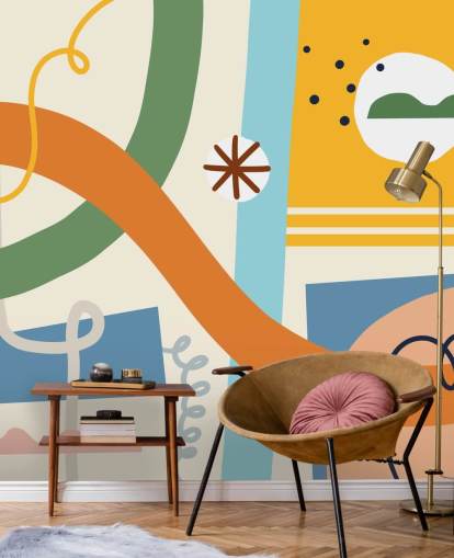 orange, yellow, blue, green line art wallpaper orange, yellow, blue, green line art wallpaper