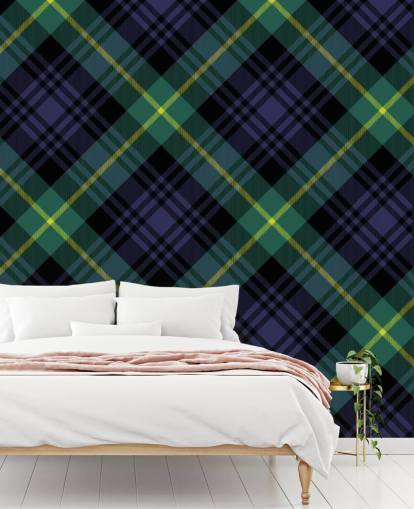 navy and dark green pattern wallpaper