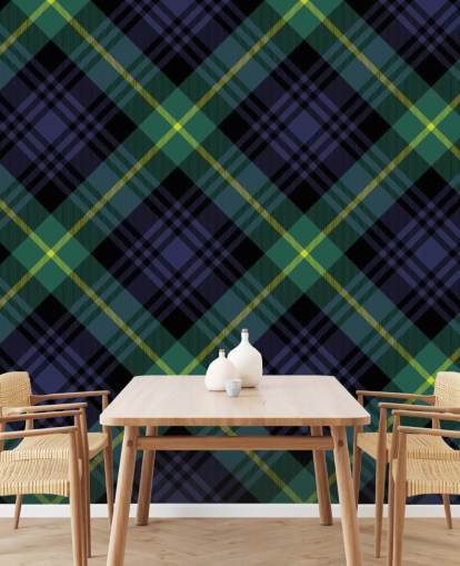 navy and dark green pattern wallpaper