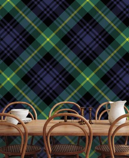 navy and dark green pattern wallpaper