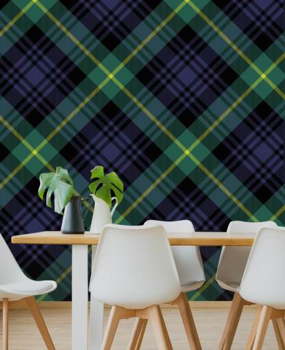 navy and dark green pattern wallpaper