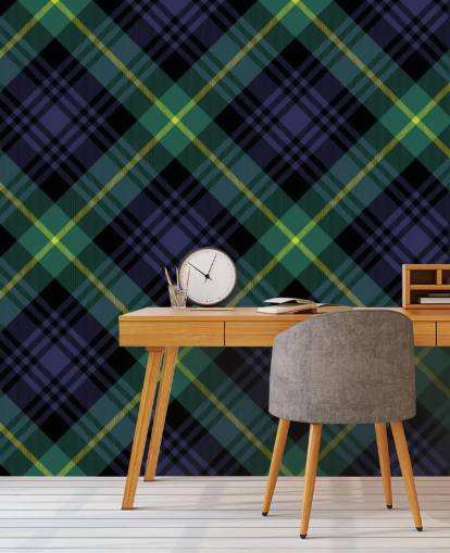 navy and dark green pattern wallpaper