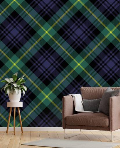 navy and dark green pattern wallpaper