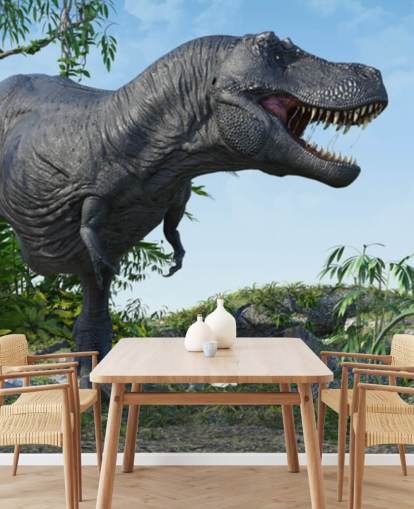 t rex roaring in jungle wallpaper t rex roaring in jungle wallpaper