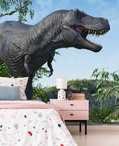 t rex brüllt im Dschungel Tapete