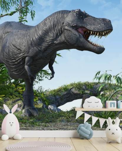 t rex brüllt im Dschungel Tapete