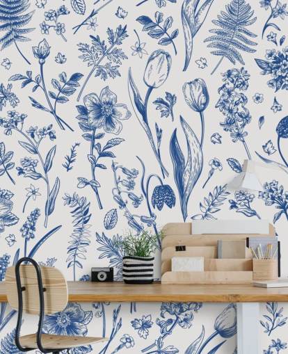 eng illustreret blomster tapet eng illustreret blomster tapet