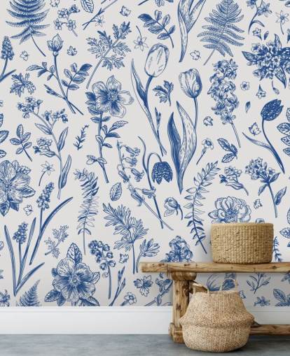 äng illustrerade blommor tapeter äng illustrerade blommor tapeter