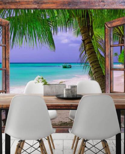 papier peint effet fenêtre