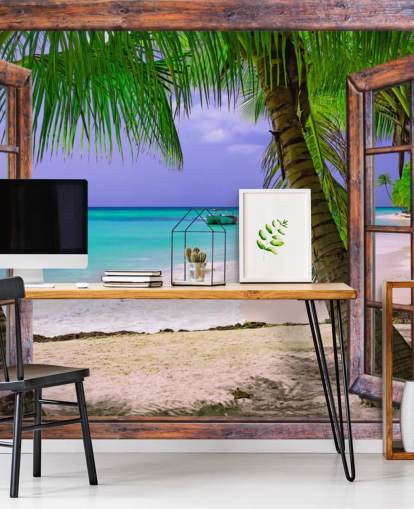 carta da parati effetto finestra