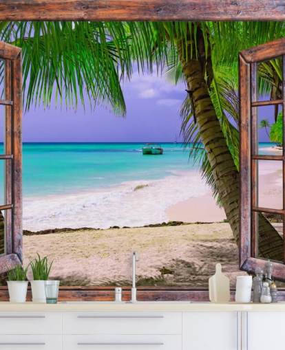 carta da parati effetto finestra