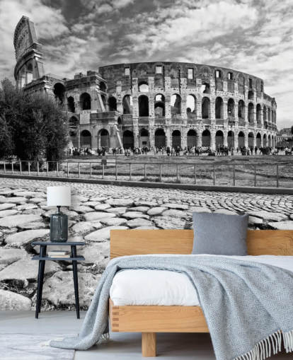 Fondo de pantalla Foto en blanco y negro del Coliseo de Roma