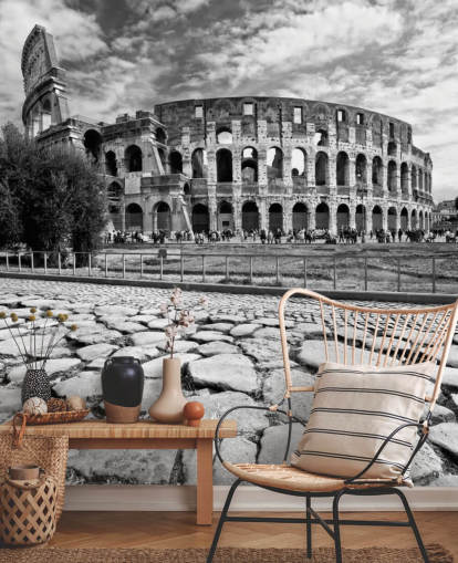 Foto em preto e branco do Coliseu em Roma Foto em preto e branco do Coliseu em Roma