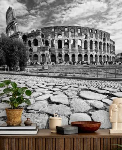 Fondo de pantalla Foto en blanco y negro del Coliseo de Roma Fondo de pantalla Foto en blanco y negro del Coliseo de Roma