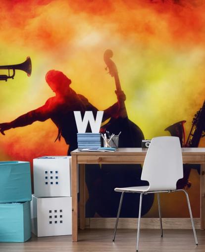 fondo de pantalla de humo y artistas naranja y amarillo