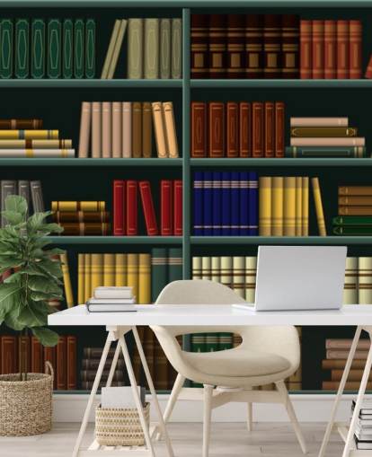 yellow, red and green books on green shelf wallpaper yellow, red and green books on green shelf wallpaper