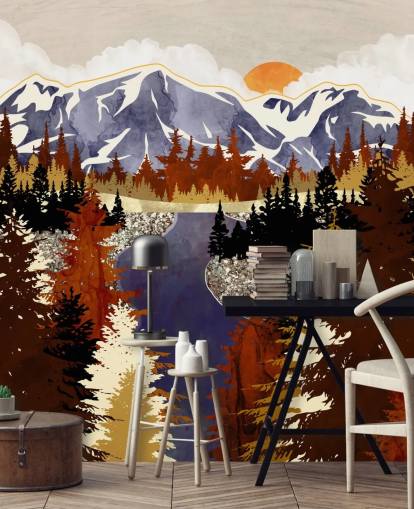 blue mountains and brown trees wallpaper blue mountains and brown trees wallpaper