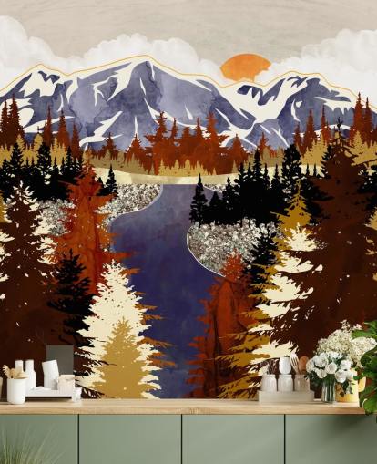 blue mountains and brown trees wallpaper blue mountains and brown trees wallpaper