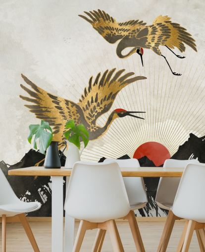 goud en zwart kraanbehang