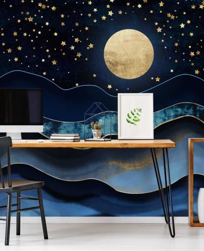 dark blue and gold moon and night sky wallpaper dark blue and gold moon and night sky wallpaper