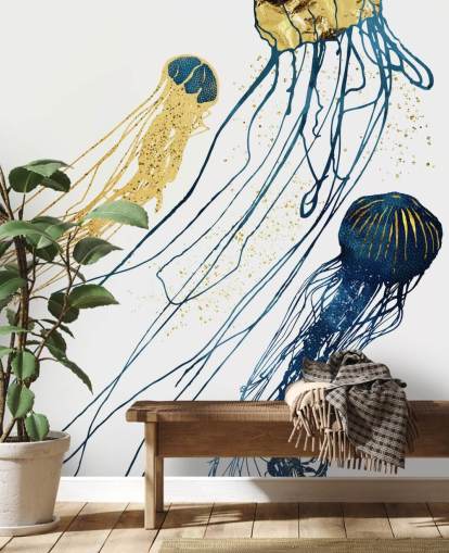 navy en gold kwallen behang navy en gold kwallen behang