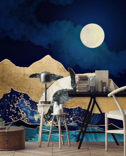 ballena abstracta saltando fuera de las aguas fondo