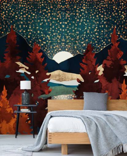 orange trees and night sky wallpaper orange trees and night sky wallpaper