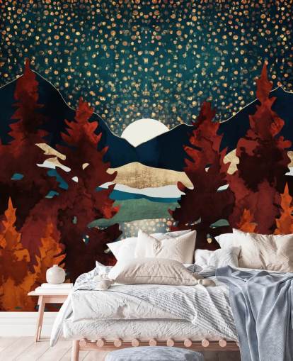 apelsinträd och natthimlen tapeter