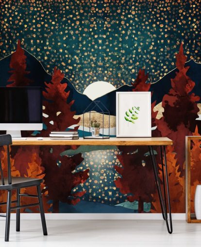 orange trees and night sky wallpaper orange trees and night sky wallpaper