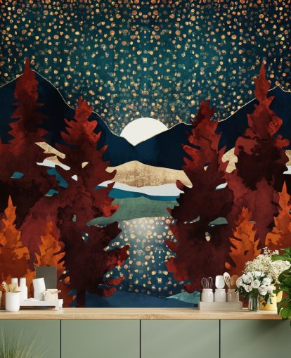 carta da parati aranci e cielo notturno