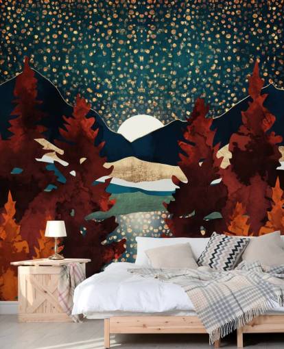 orange trees and night sky wallpaper orange trees and night sky wallpaper