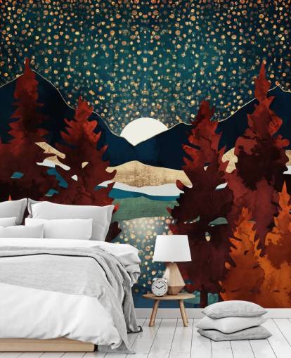 orange trees and night sky wallpaper orange trees and night sky wallpaper