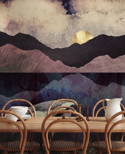 carta da parati viola scuro, nero e blu balena e vitello carta da parati viola scuro, nero e blu balena e vitello