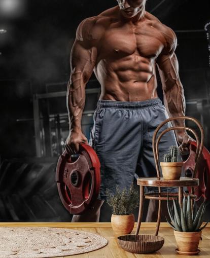 strong bodybuilder man holding weights wallpaper strong bodybuilder man holding weights wallpaper