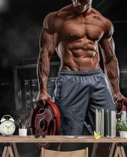 strong bodybuilder man holding weights wallpaper strong bodybuilder man holding weights wallpaper