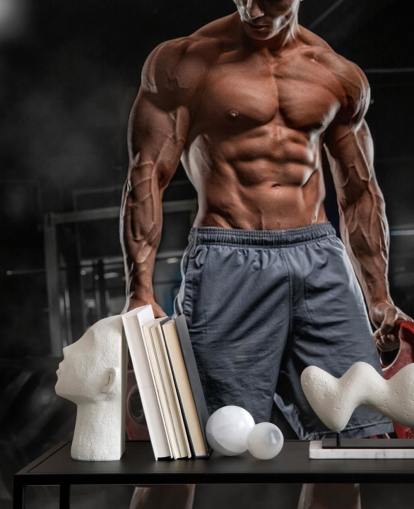 fondo de pantalla de hombre culturista fuerte sosteniendo pesas