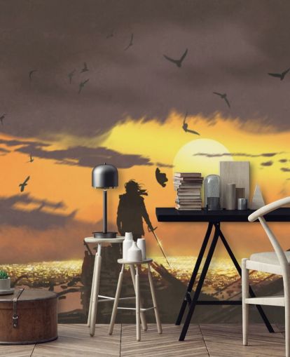 fondo de pantalla pirata en barco pirata al atardecer