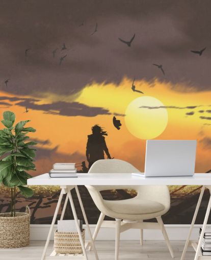 pirate on pirate ship at sunset wallpaper pirate on pirate ship at sunset wallpaper