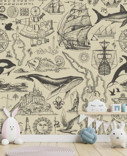 fondo de pantalla neutral pirata doodles