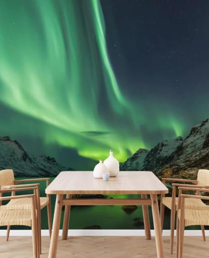 Aurora Borealis in Tromsø Behangmuurschildering Aurora Borealis in Tromsø Behangmuurschildering