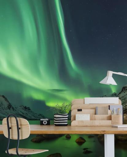 Aurora Borealis in Tromsø Behangmuurschildering