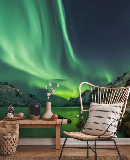 Aurora Borealis i Tromsø Tapet Mural