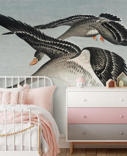 Fondos de pantalla de gansos y luna