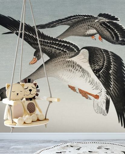 Fondos de pantalla de gansos y luna