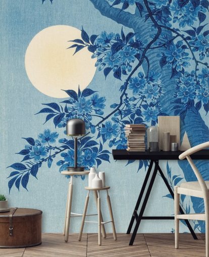 blue and white tree wallpaper blue and white tree wallpaper