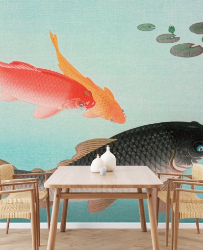 Common and Golden Carp Fish Wallpaper