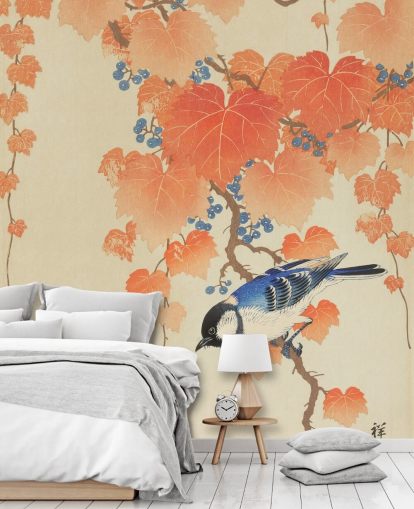 papel tapiz de hojas de naranja y herrer papel tapiz de hojas de naranja y herrer