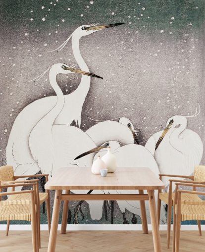 carta da parati white egrets carta da parati white egrets